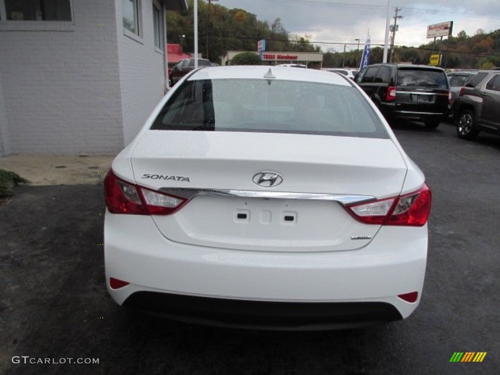 2014 Sonata Limited - Pearl White / Gray photo #7