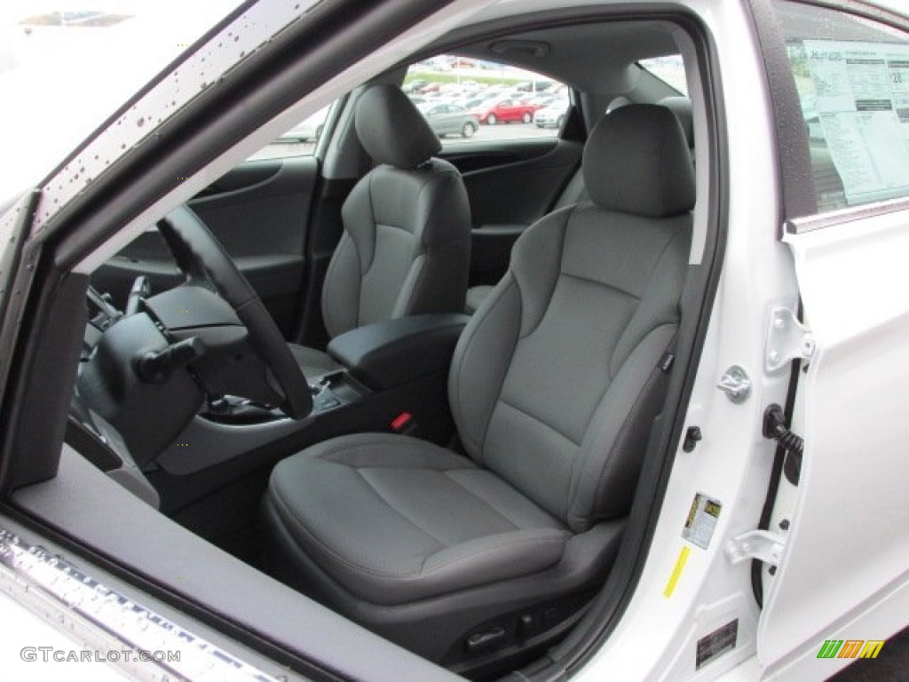 2014 Sonata Limited - Pearl White / Gray photo #11