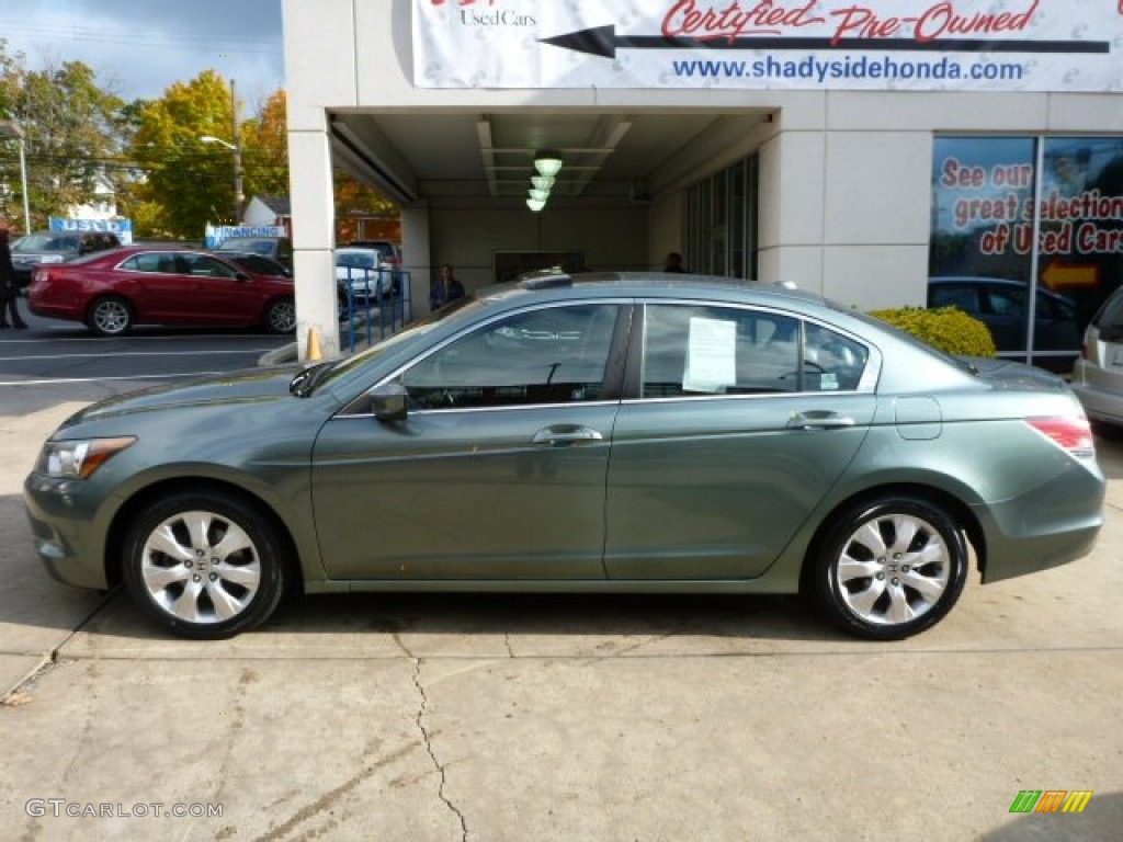 2008 Accord EX-L Sedan - Mystic Green Metallic / Black photo #2