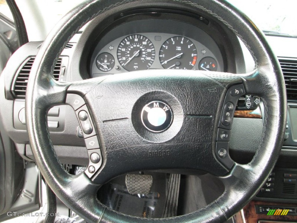 2004 BMW X5 4.4i Black Steering Wheel Photo #87254058