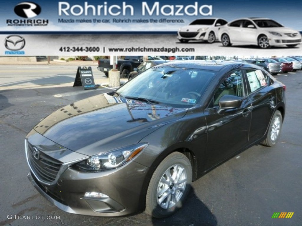 2014 MAZDA3 i Grand Touring 4 Door - Titanium Flash Mica / Black photo #1