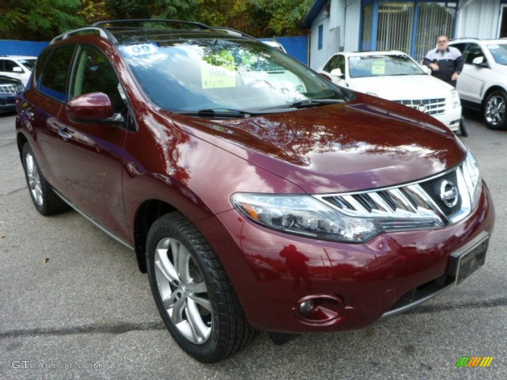 2009 Murano LE AWD - Merlot Metallic / Black photo #3