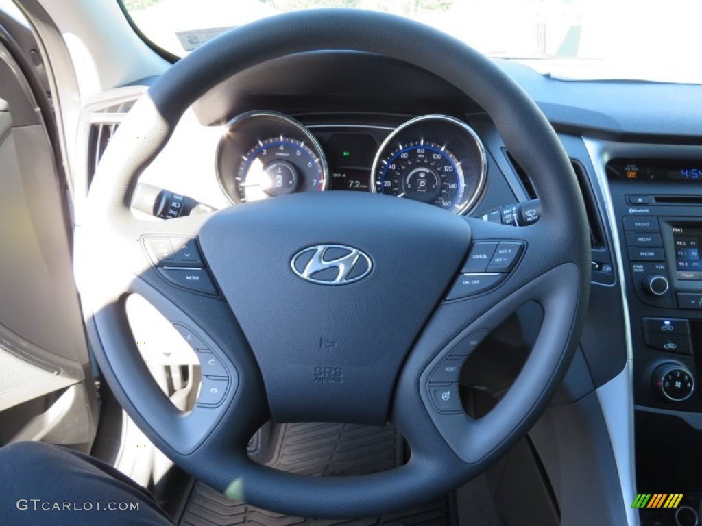2014 Hyundai Sonata Limited Gray Steering Wheel Photo #87256179
