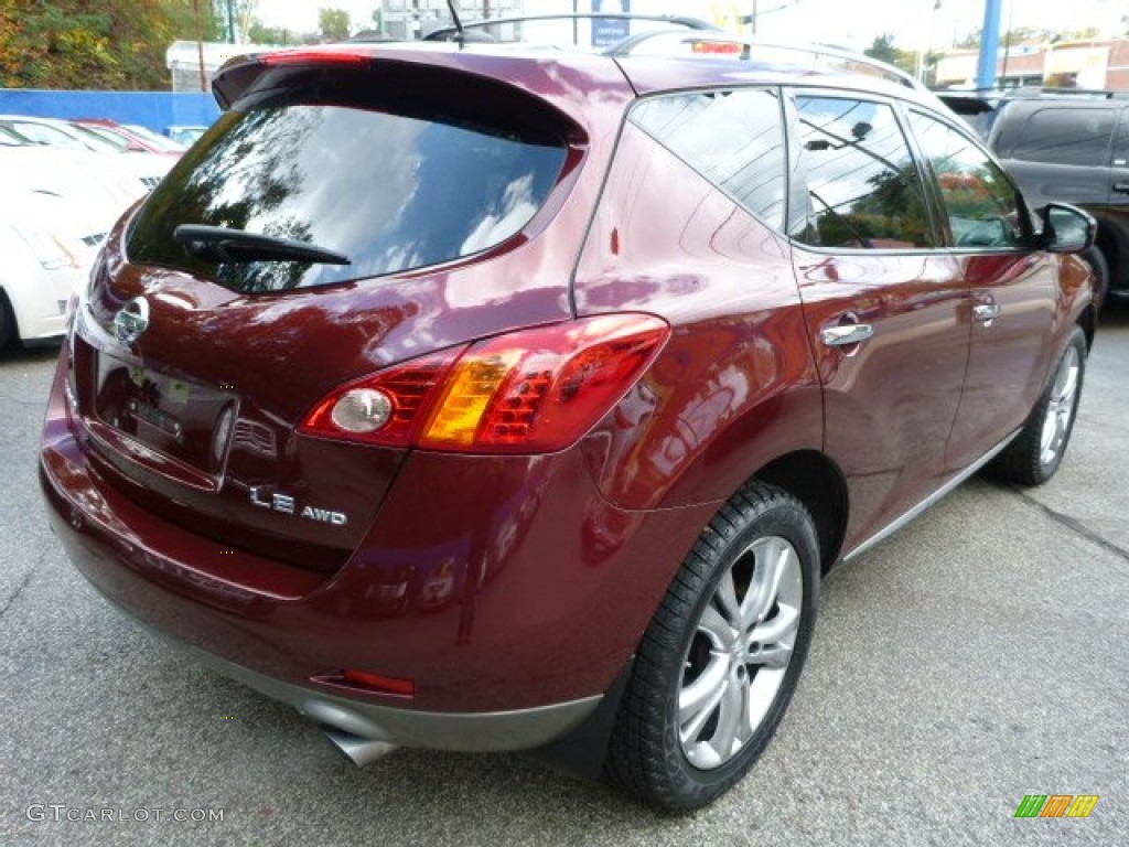 2009 Murano LE AWD - Merlot Metallic / Black photo #13