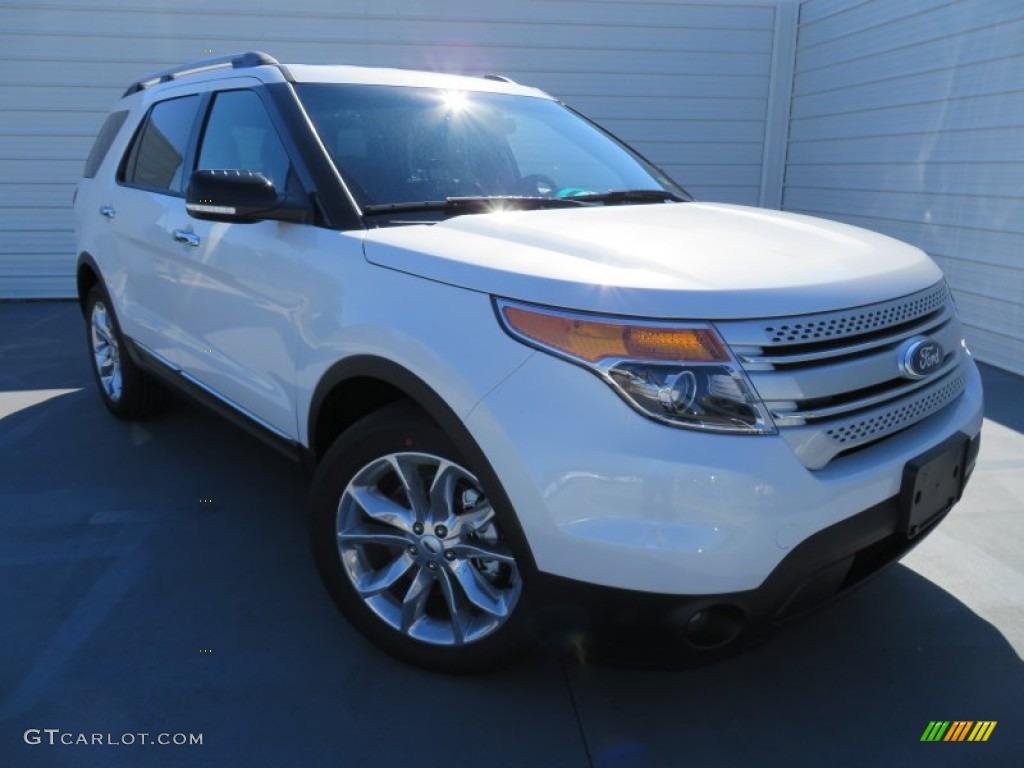 2014 Explorer XLT - White Platinum / Charcoal Black photo #2