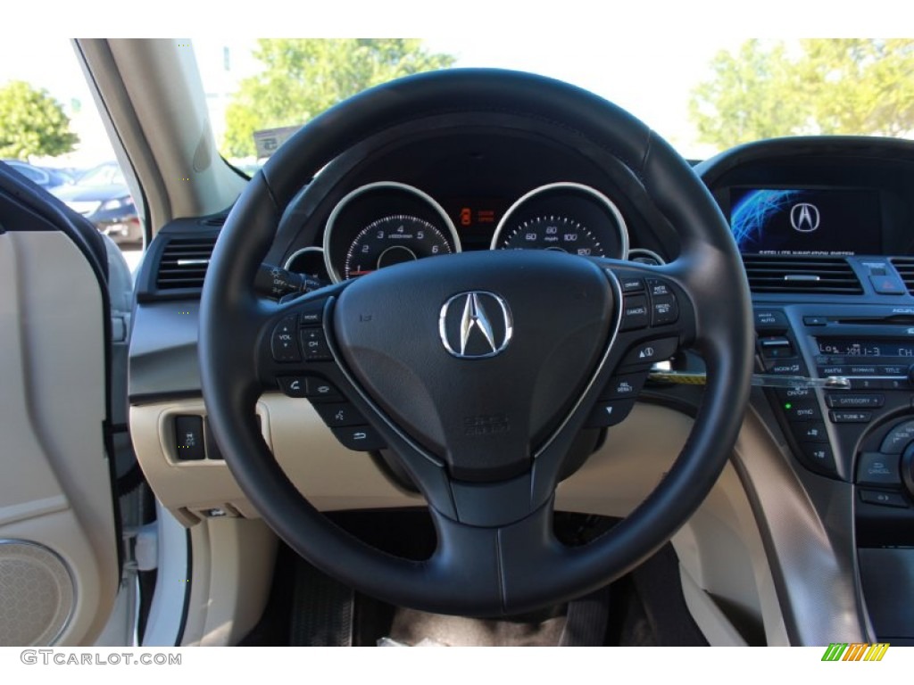 2014 Acura TL Technology Parchment Steering Wheel Photo #87259614