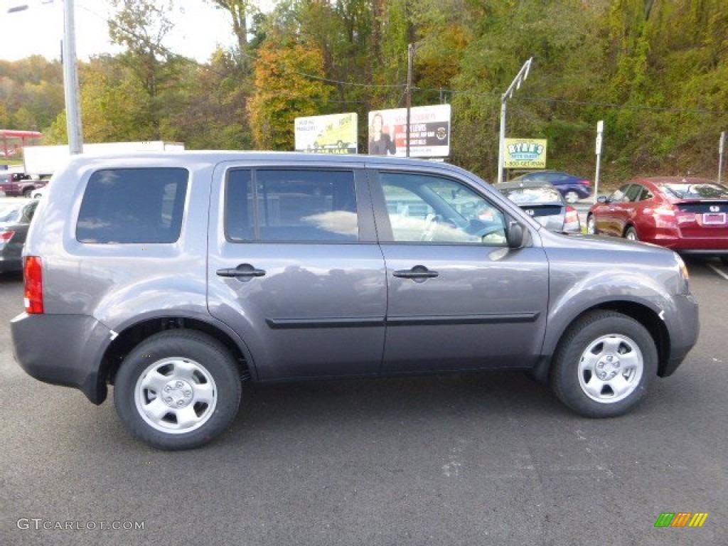 2014 Pilot LX 4WD - Modern Steel Metallic / Gray photo #2