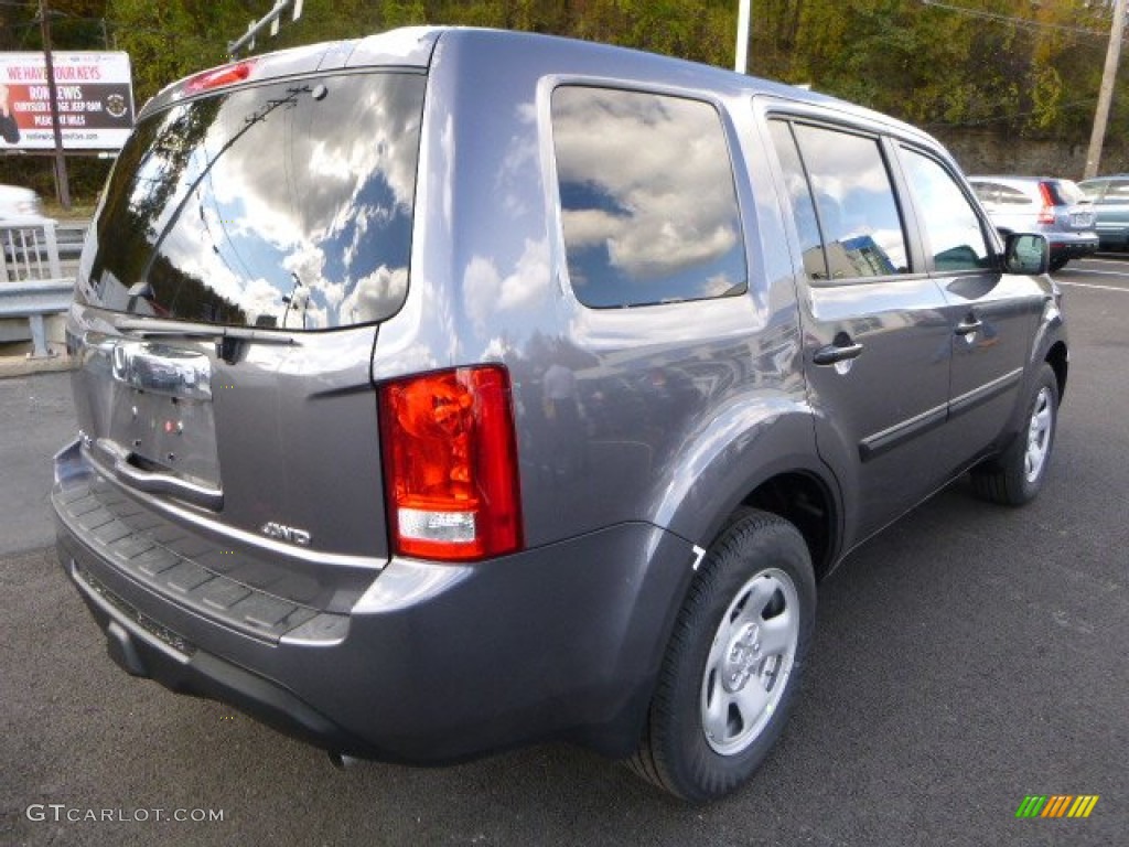 2014 Pilot LX 4WD - Modern Steel Metallic / Gray photo #3