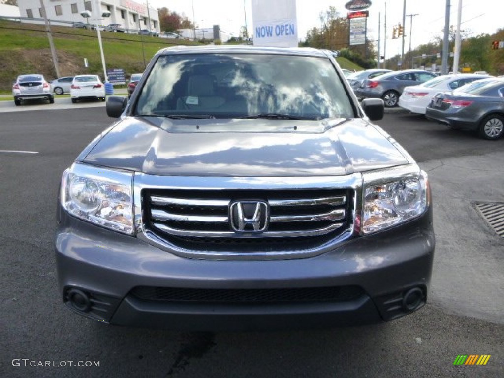 2014 Pilot LX 4WD - Modern Steel Metallic / Gray photo #8
