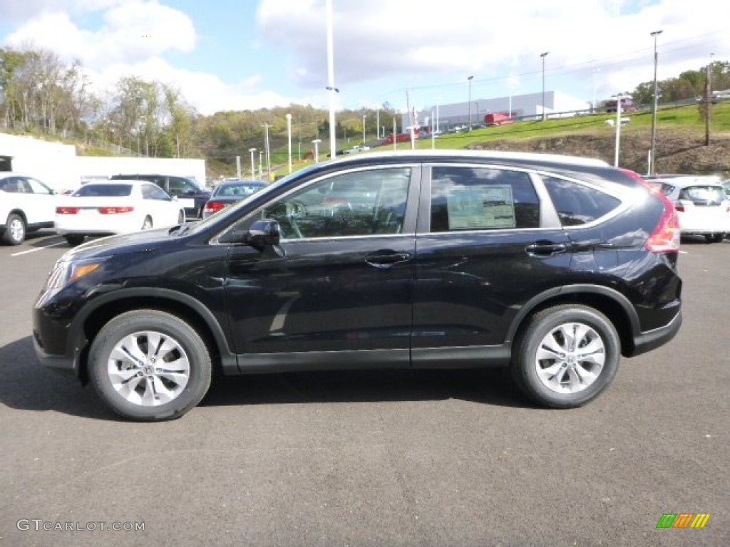 2014 CR-V EX-L AWD - Crystal Black Pearl / Black photo #6