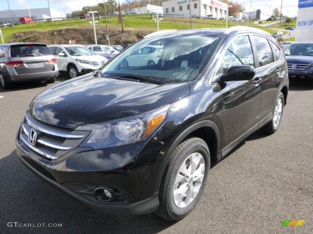2014 CR-V EX-L AWD - Crystal Black Pearl / Black photo #7