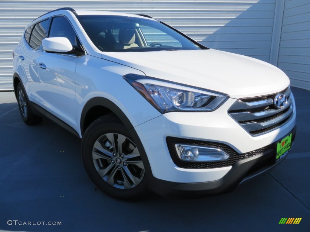 2013 Santa Fe Sport - Frost White Pearl / Beige photo #1