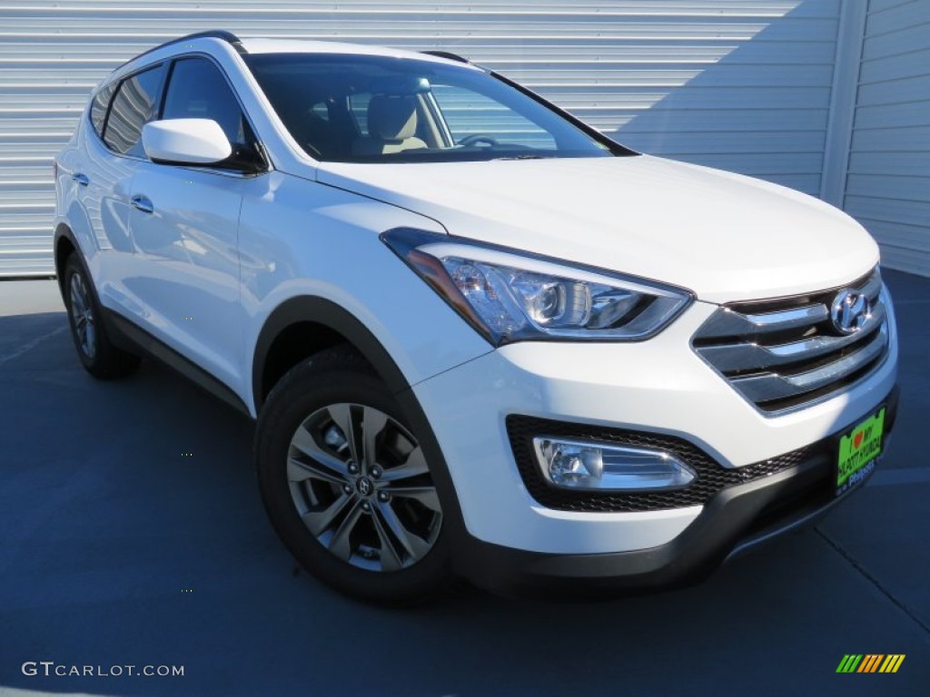 2013 Santa Fe Sport - Frost White Pearl / Beige photo #2