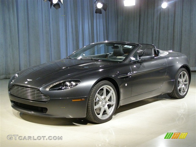 2007 V8 Vantage Roadster - Meteorite Silver / Black/Kestrel Tan photo #1