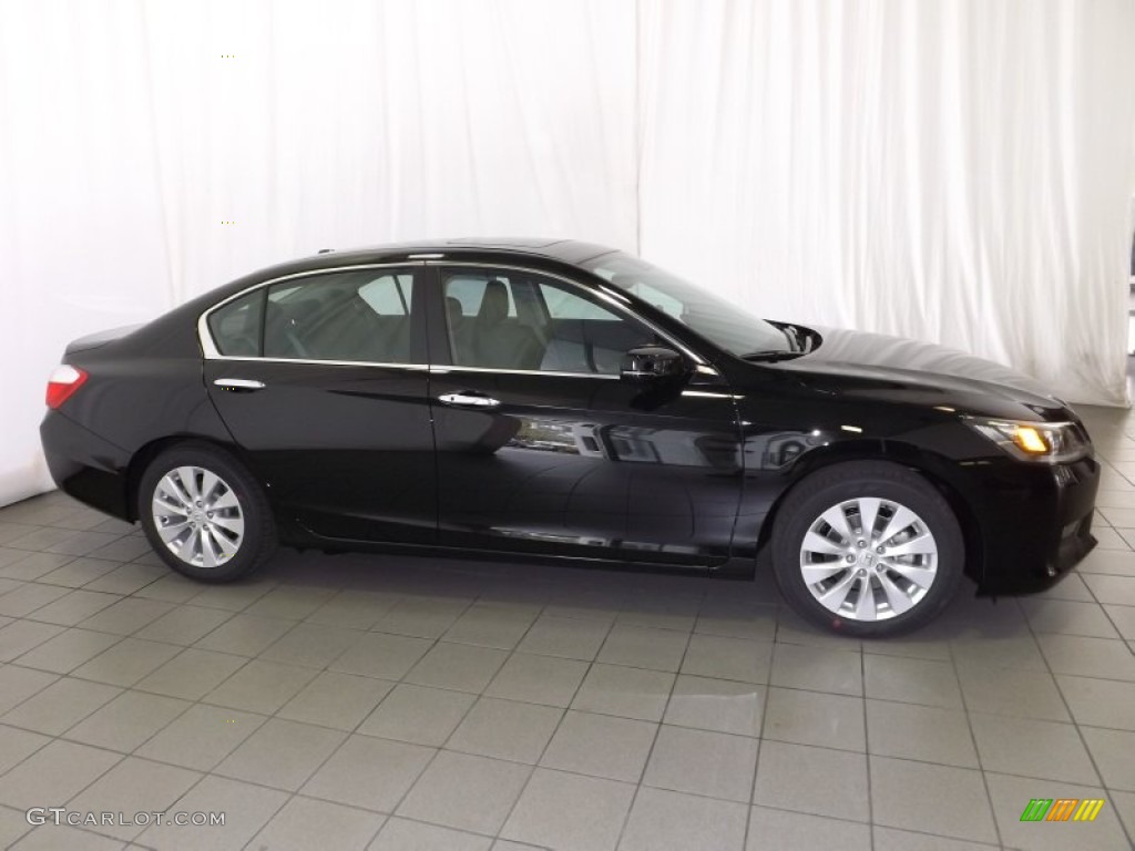 2014 Accord EX-L Sedan - Crystal Black Pearl / Black photo #5