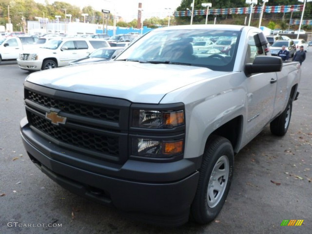 2014 Silverado 1500 WT Regular Cab 4x4 - Silver Ice Metallic / Jet Black/Dark Ash photo #10