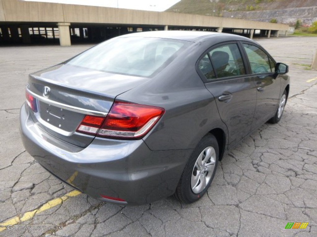 2013 Civic LX Sedan - Polished Metal Metallic / Black photo #3
