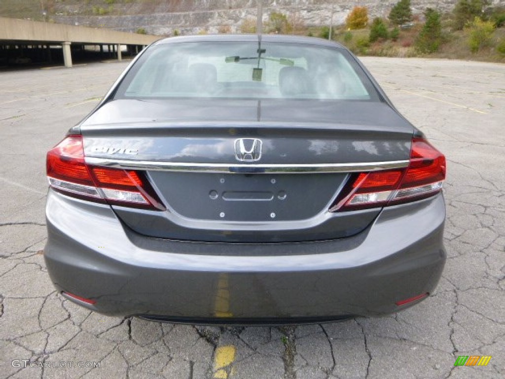 2013 Civic LX Sedan - Polished Metal Metallic / Black photo #4