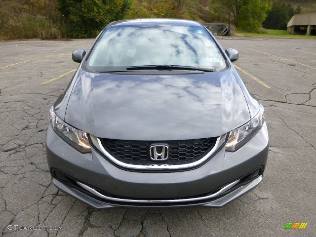2013 Civic LX Sedan - Polished Metal Metallic / Black photo #8