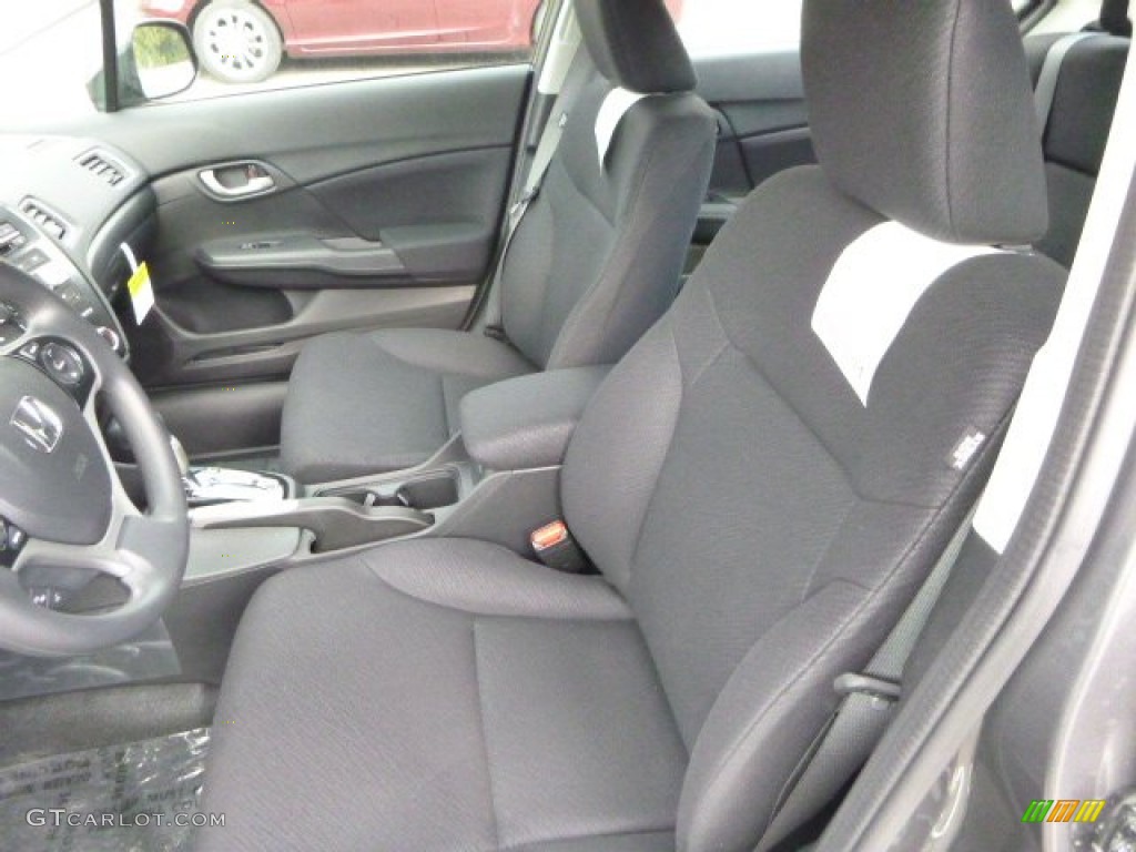 2013 Civic LX Sedan - Polished Metal Metallic / Black photo #10