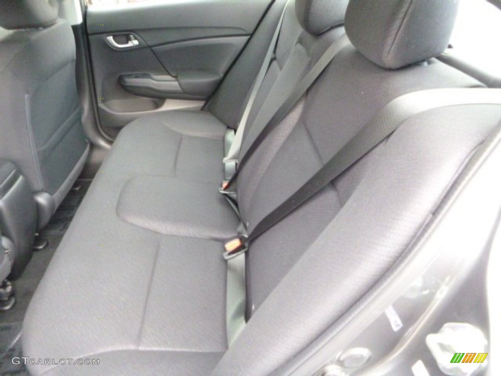2013 Civic LX Sedan - Polished Metal Metallic / Black photo #11