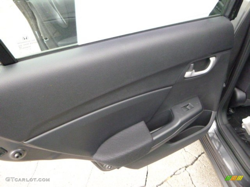 2013 Civic LX Sedan - Polished Metal Metallic / Black photo #13