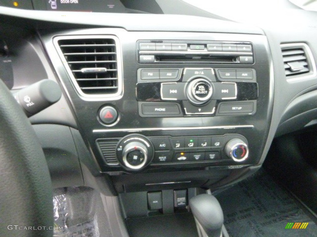 2013 Civic LX Sedan - Polished Metal Metallic / Black photo #18