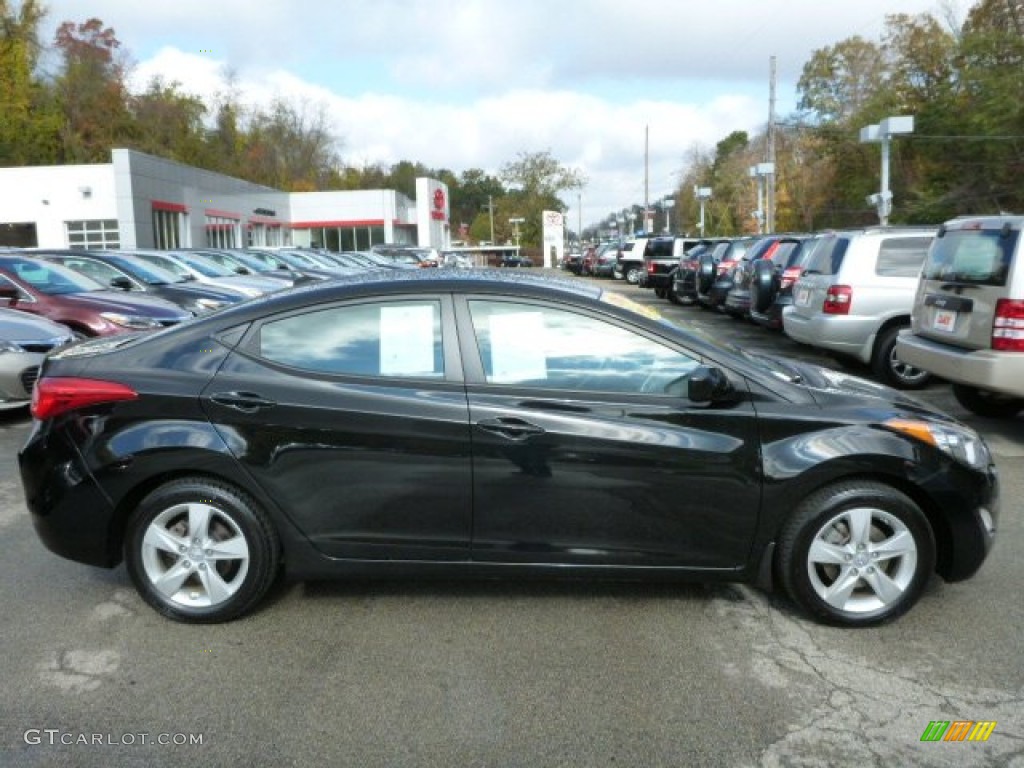 2012 Elantra GLS - Midnight Black / Beige photo #2