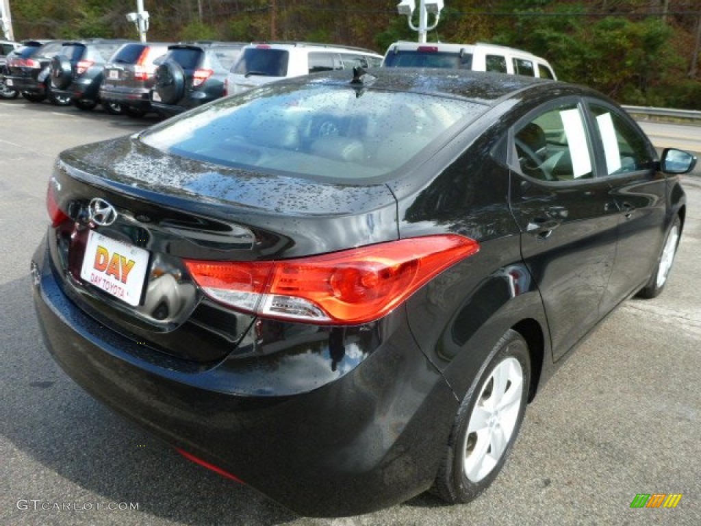 2012 Elantra GLS - Midnight Black / Beige photo #3