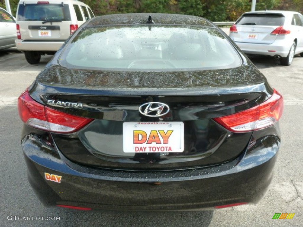 2012 Elantra GLS - Midnight Black / Beige photo #4