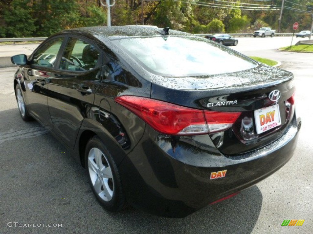2012 Elantra GLS - Midnight Black / Beige photo #5