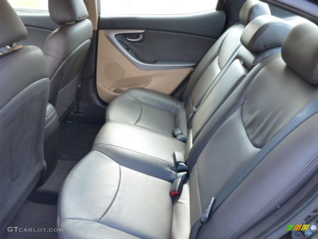 2012 Elantra GLS - Midnight Black / Beige photo #11