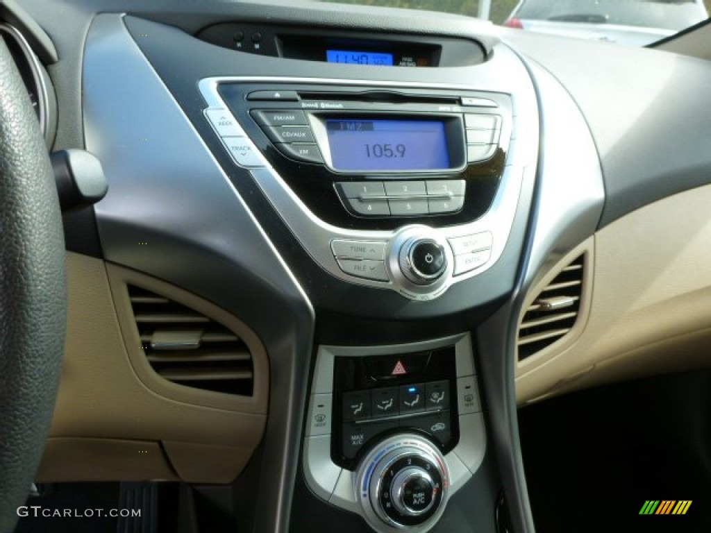 2012 Elantra GLS - Midnight Black / Beige photo #19