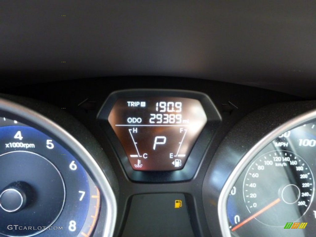 2012 Elantra GLS - Midnight Black / Beige photo #20