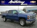 2014 Blue Topaz Metallic Chevrolet Silverado 1500 LT Crew Cab 4x4  photo #1