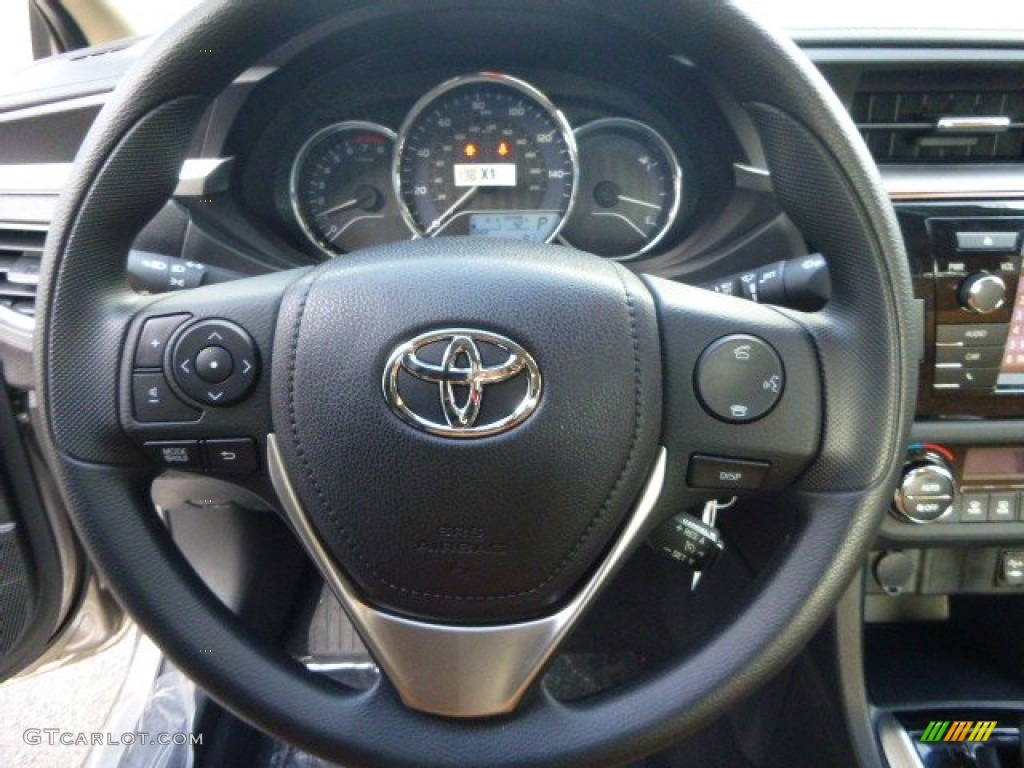 2014 Toyota Corolla LE Amber Steering Wheel Photo #87267321