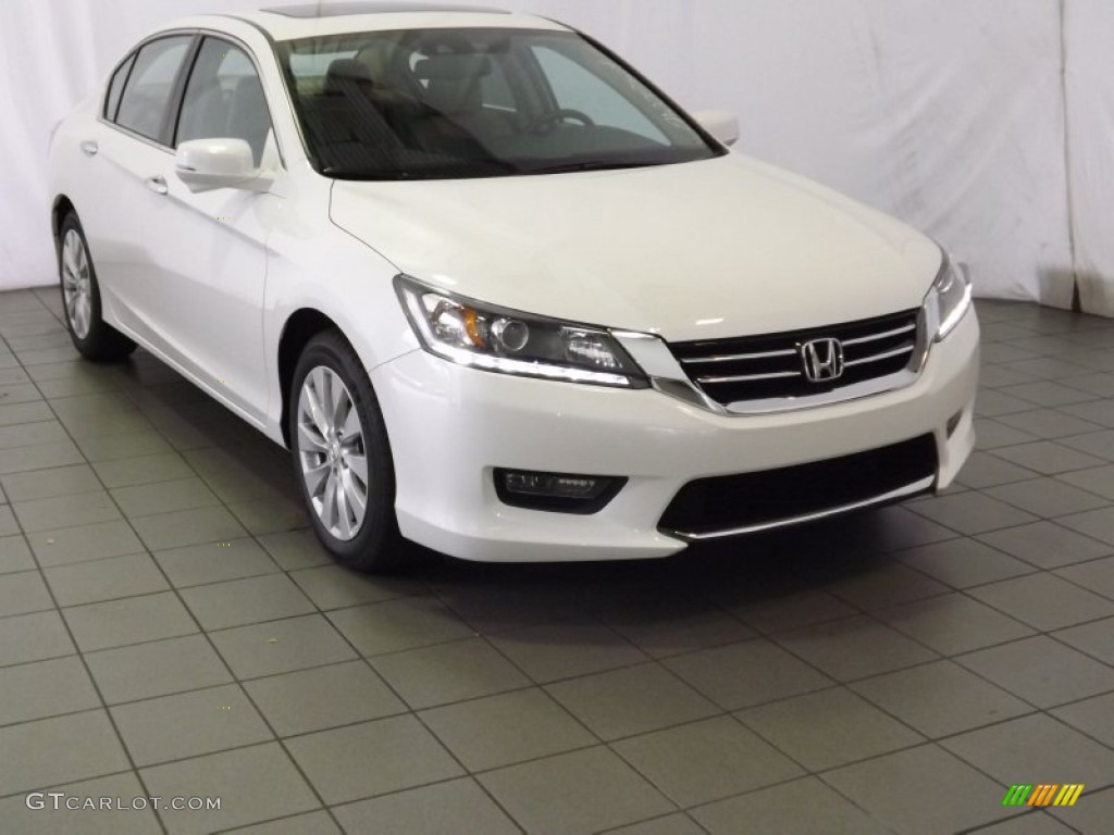 2014 Accord EX-L V6 Sedan - White Orchid Pearl / Ivory photo #1
