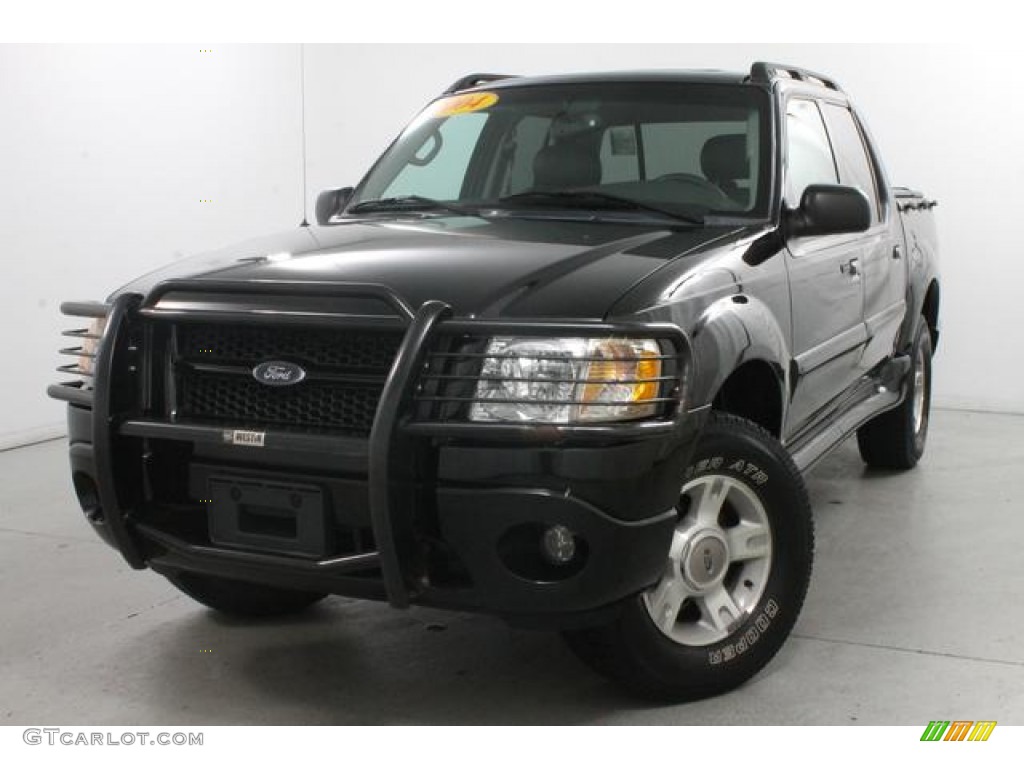 2004 Explorer Sport Trac XLT 4x4 - Black Clearcoat / Medium Dark Flint/Dark Flint photo #2