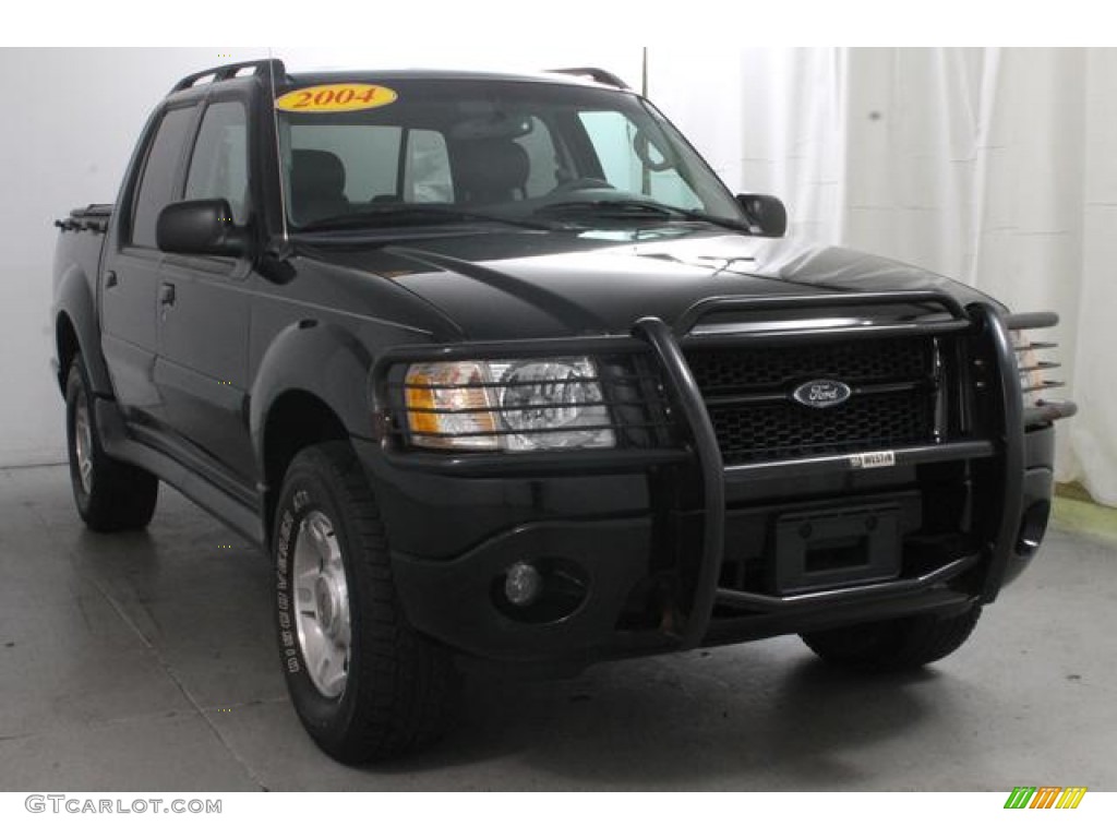 2004 Explorer Sport Trac XLT 4x4 - Black Clearcoat / Medium Dark Flint/Dark Flint photo #4