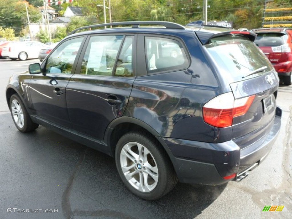 2007 X3 3.0si - Monaco Blue Metallic / Grey photo #9