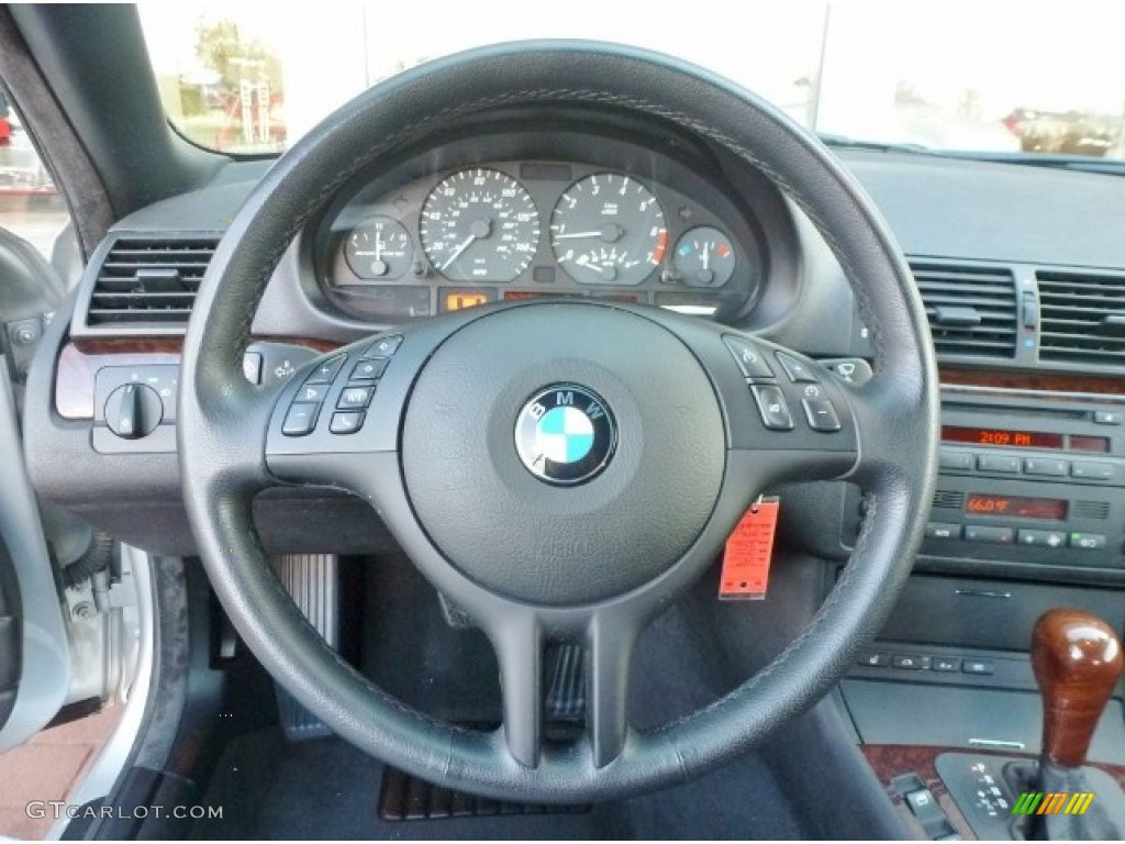 2000 BMW 3 Series 323i Convertible Black Steering Wheel Photo #87270807