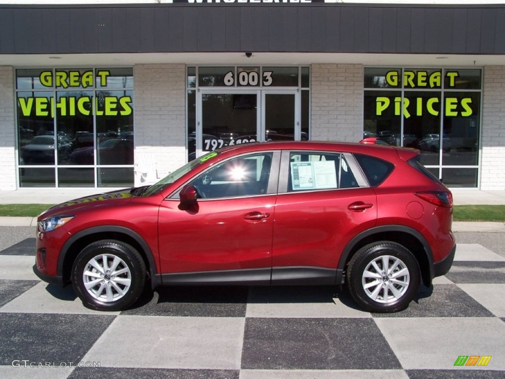 2013 CX-5 Sport AWD - Zeal Red Mica / Sand photo #1