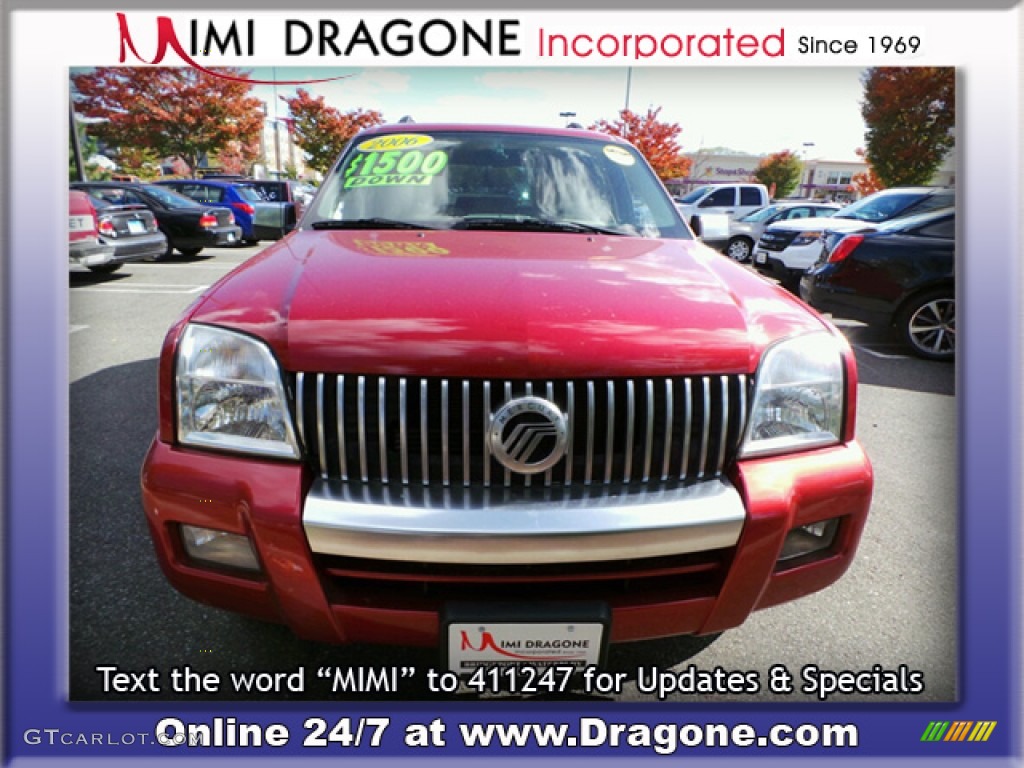 2006 Mountaineer Premier AWD - Vivid Red Metallic / Camel photo #5