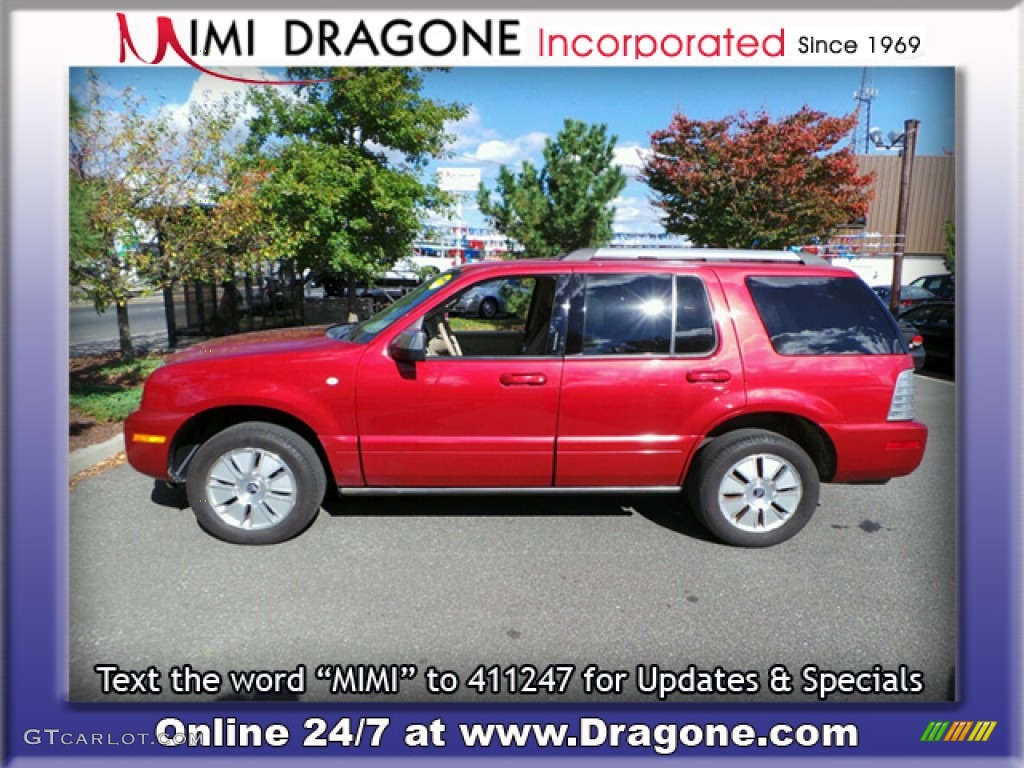 2006 Mountaineer Premier AWD - Vivid Red Metallic / Camel photo #11