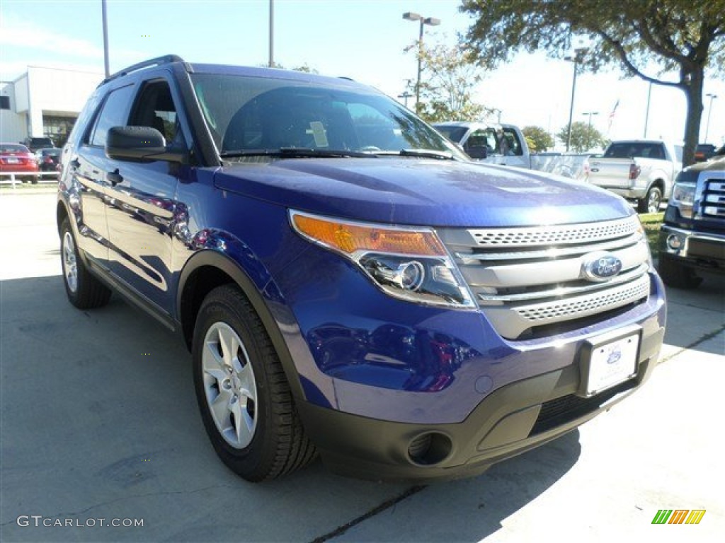 2014 Explorer FWD - Deep Impact Blue / Medium Light Stone photo #7