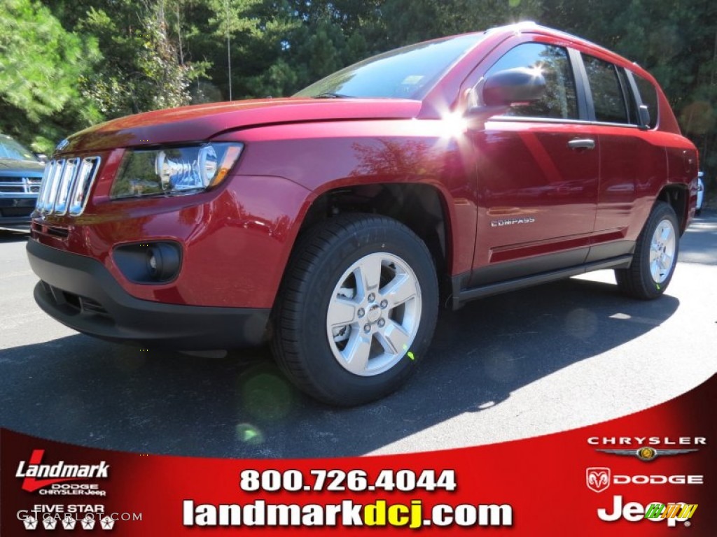 Deep Cherry Red Crystal Pearl Jeep Compass