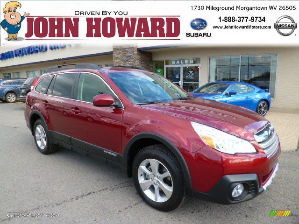 2014 Outback 2.5i Limited - Venetian Red Pearl / Black photo #1