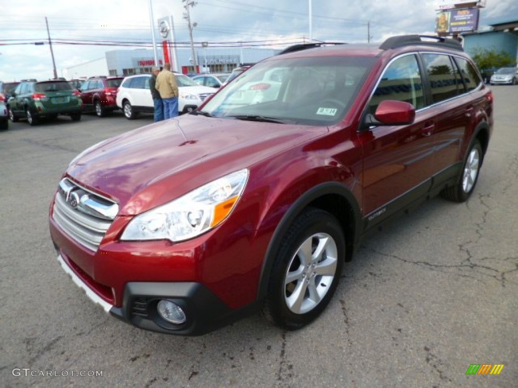 2014 Outback 2.5i Limited - Venetian Red Pearl / Black photo #3