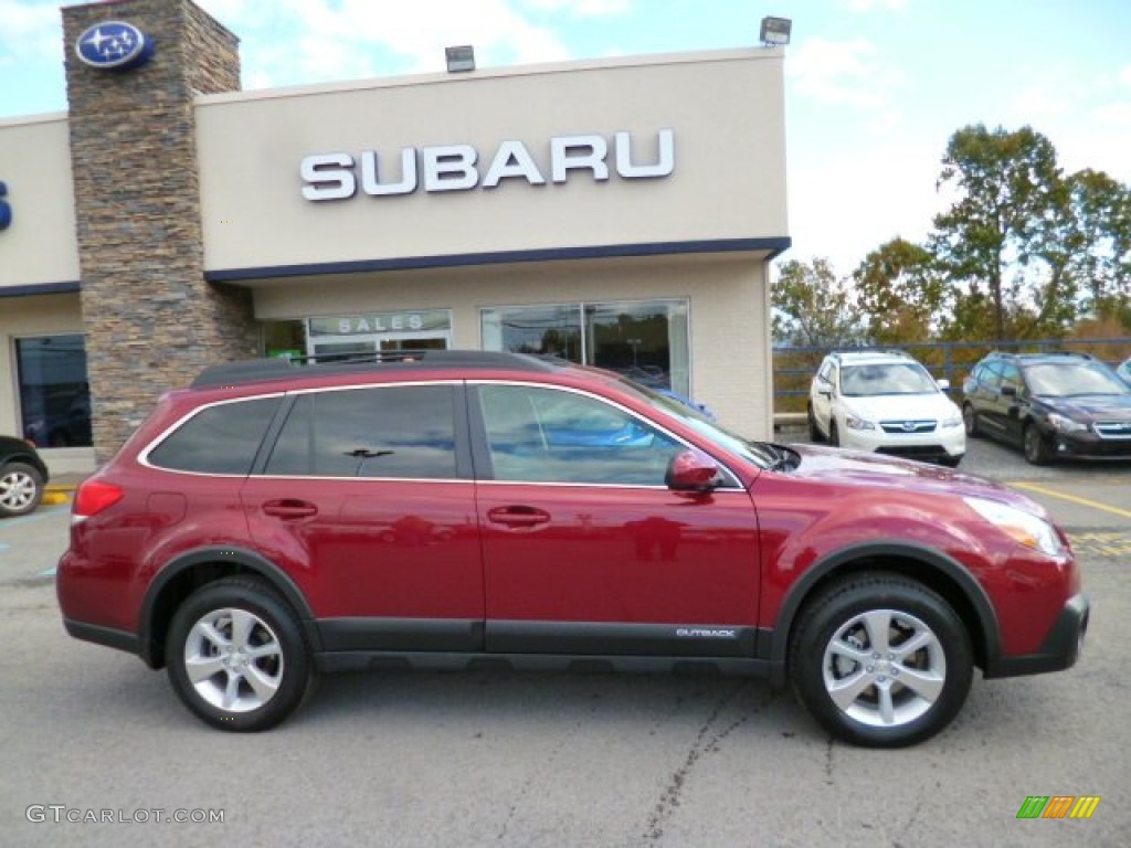 2014 Outback 2.5i Limited - Venetian Red Pearl / Black photo #7
