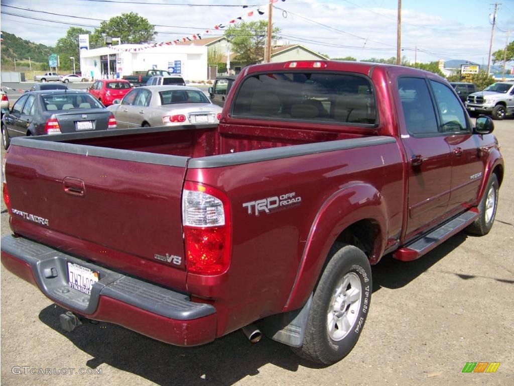 2005 Tundra Limited Double Cab - Salsa Red Pearl / Taupe photo #5